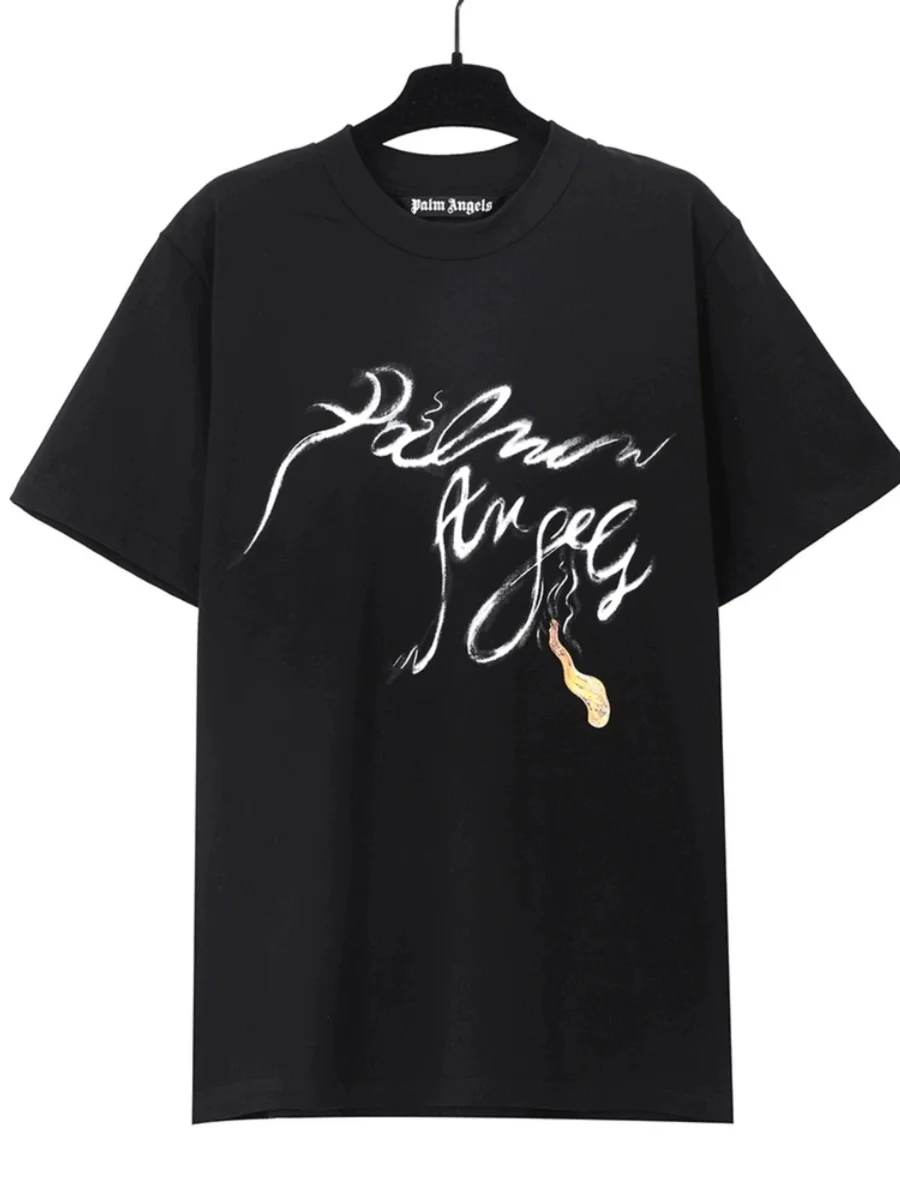Palm Angels Black 'Palm Angels' Script T-Shirt