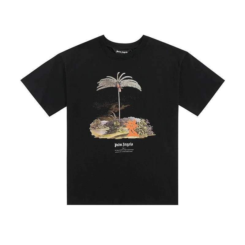 Palm Angels Life is Palm Black T-Shirt