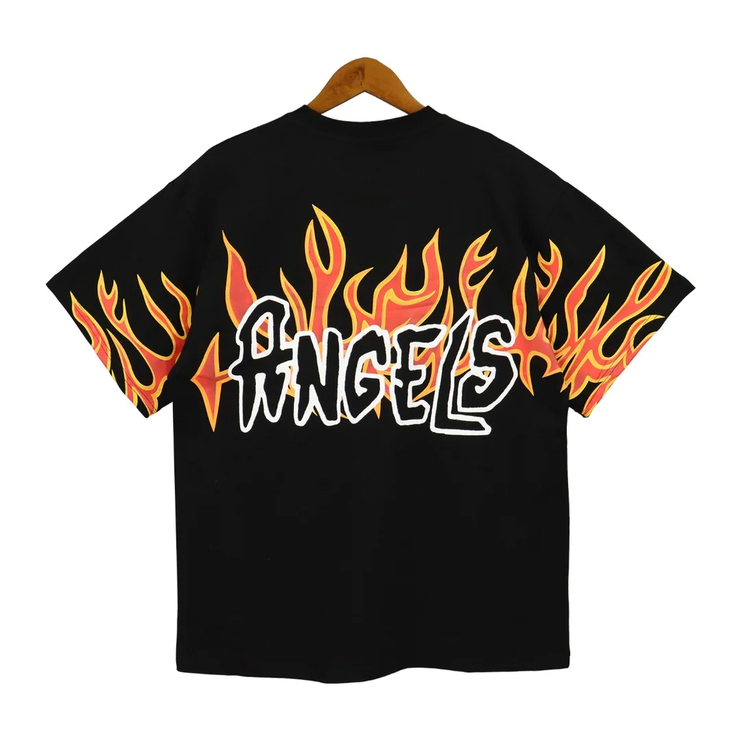 Black Flames 'ANGELS' Graphic T-Shirt