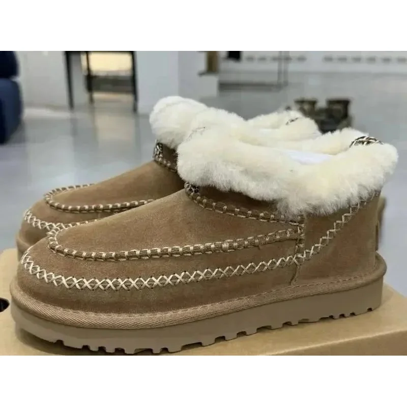 UGG Classic Short阿尔派_薄底 栗色雪地靴