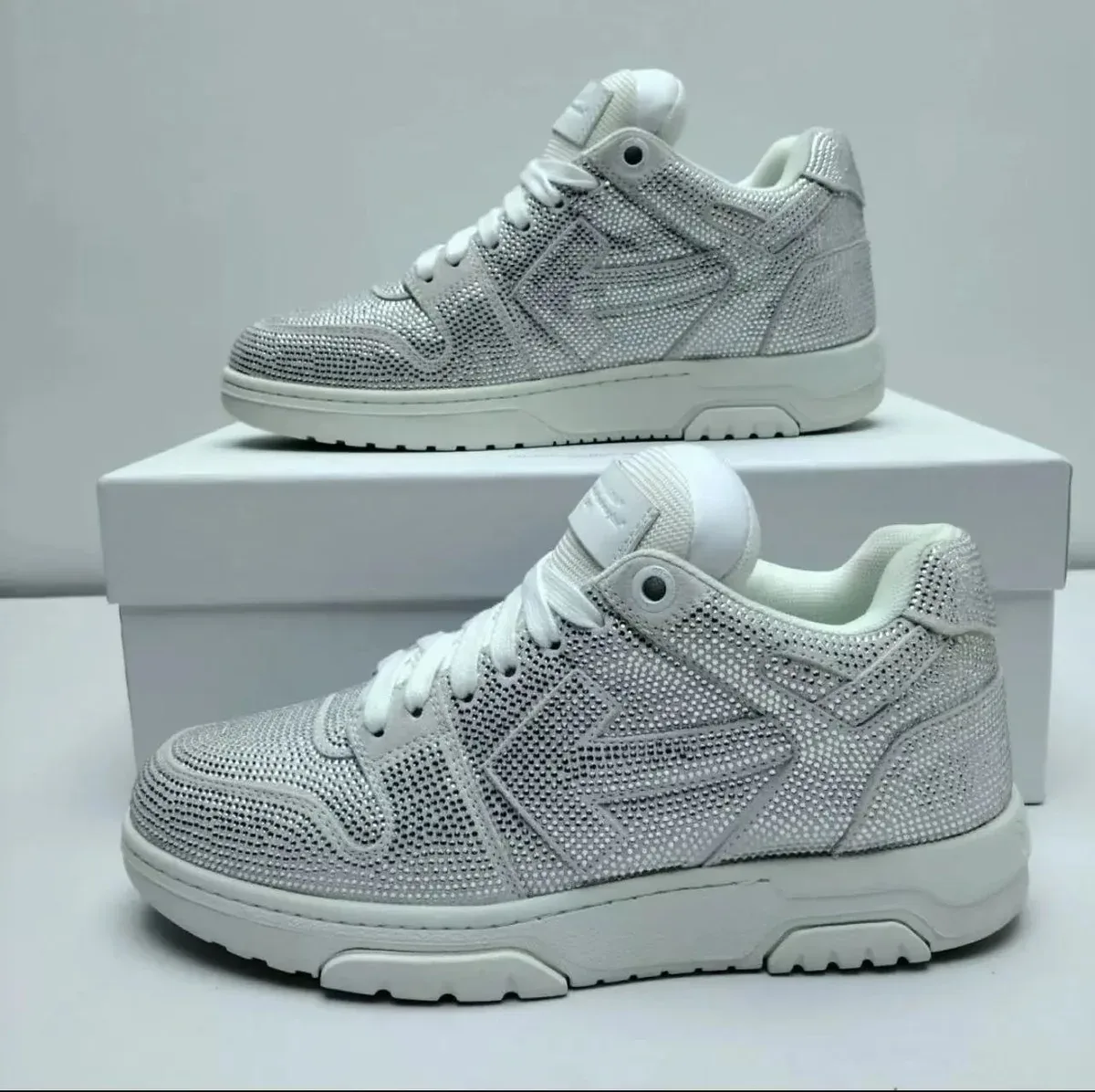 Unbranded Crystal Embellished Sneakers White