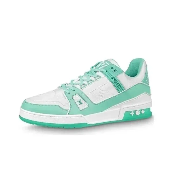 Louis Vuitton LV Trainer Mint White Sneakers