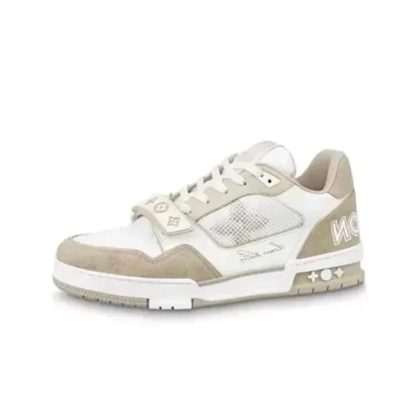 Louis Vuitton LV Trainer White & Beige Sneakers