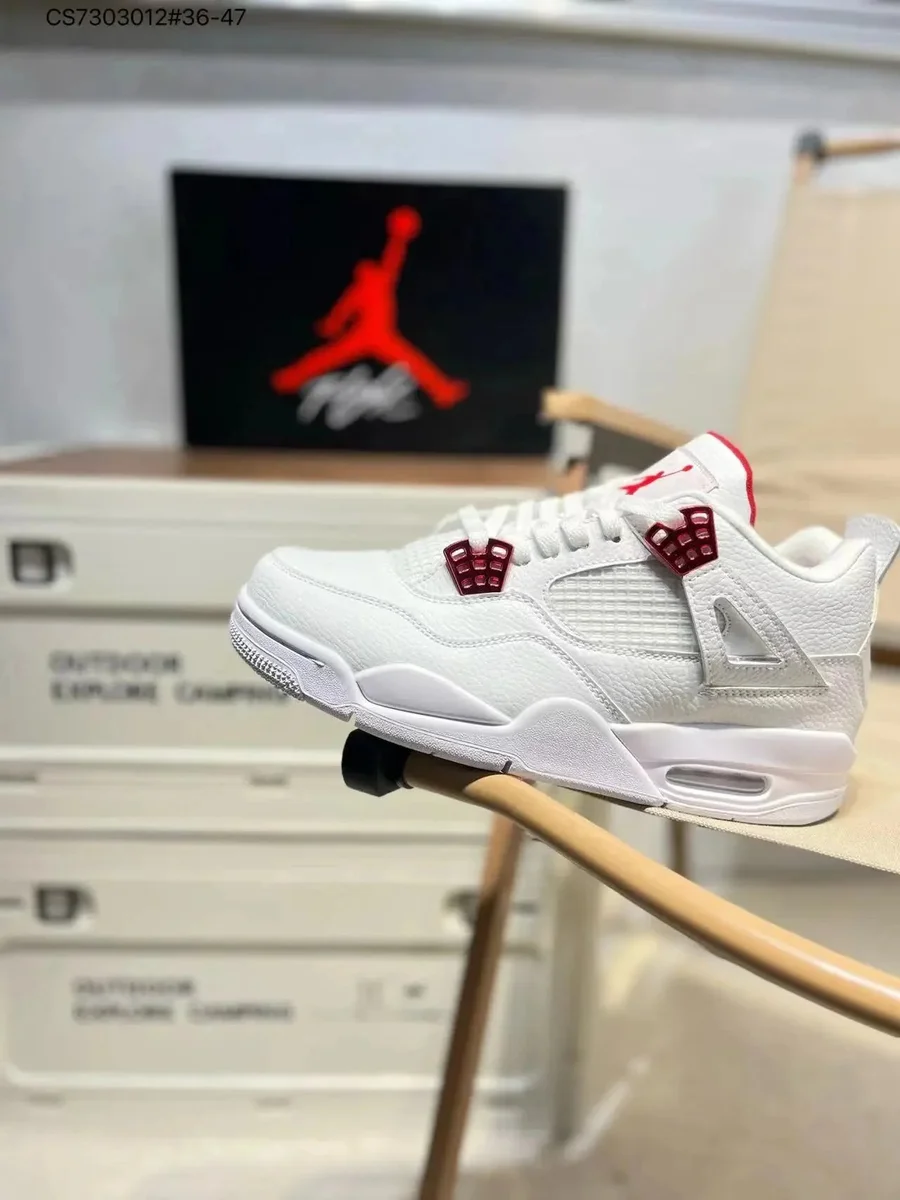 Nike Air Jordan 4 White/Varsity Red Sneakers