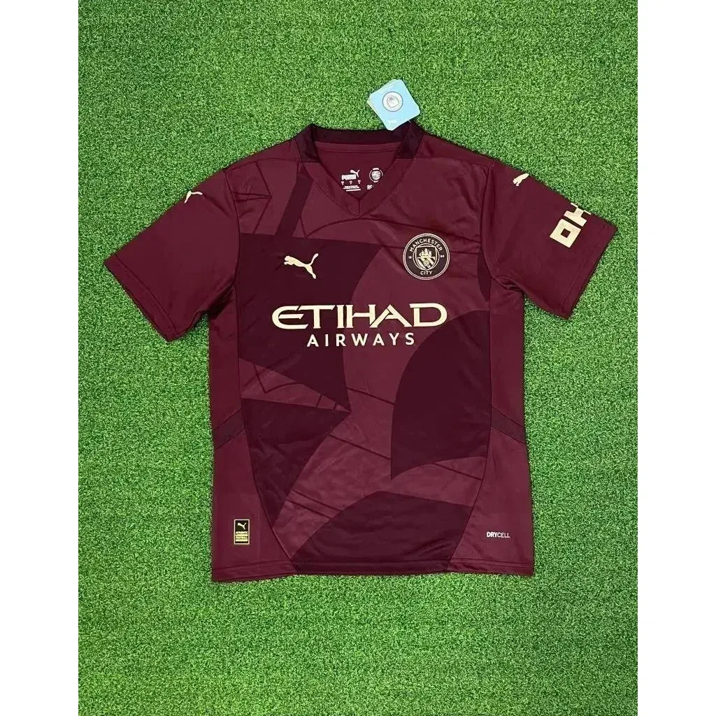 Puma Manchester City 24-25 Away Jersey Burgundy Football Shirt