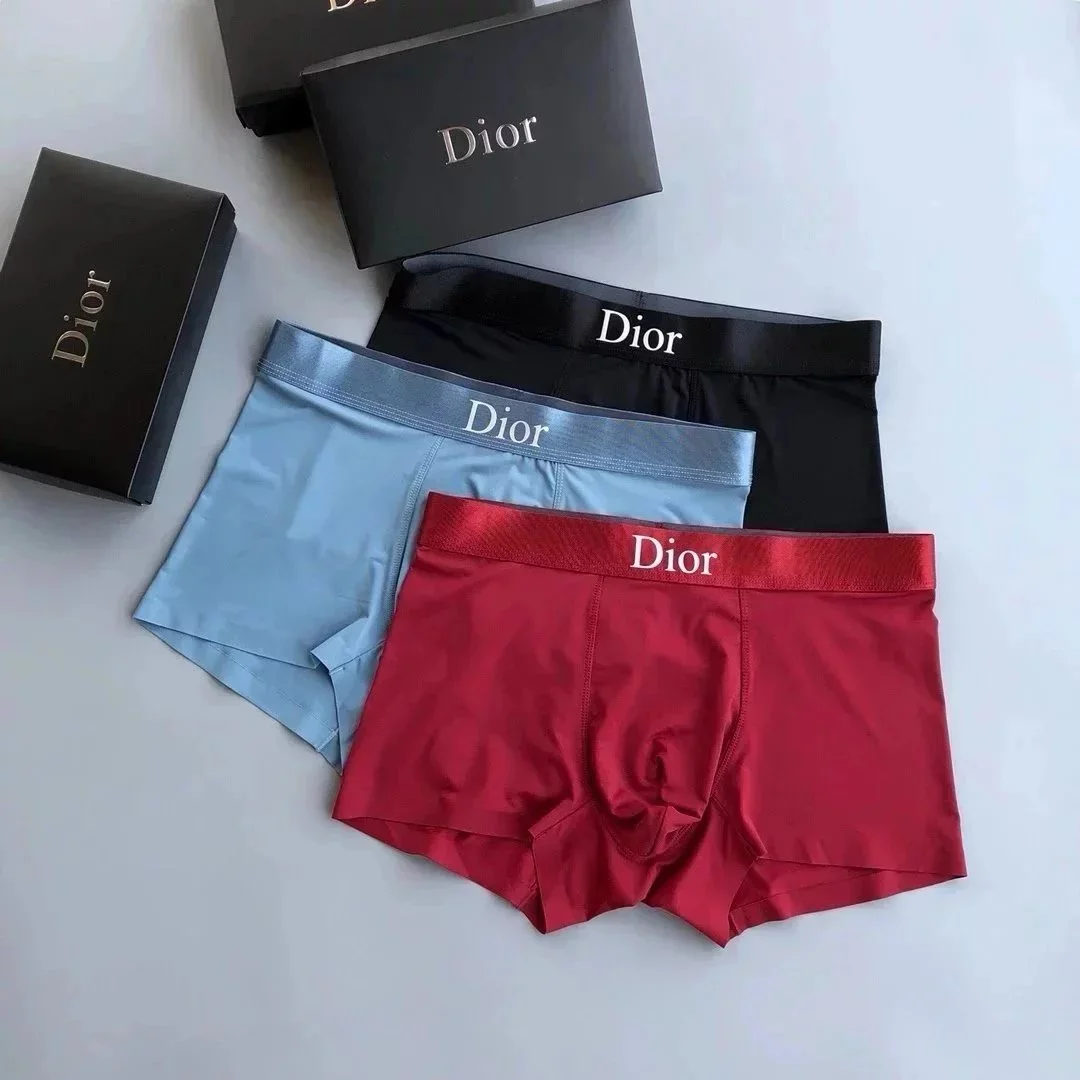 Dior Red/Blue/Black Underwear Boxer Briefs