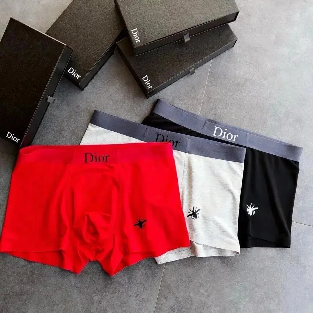 Dior Bee Boxer Briefs Red/White/Black