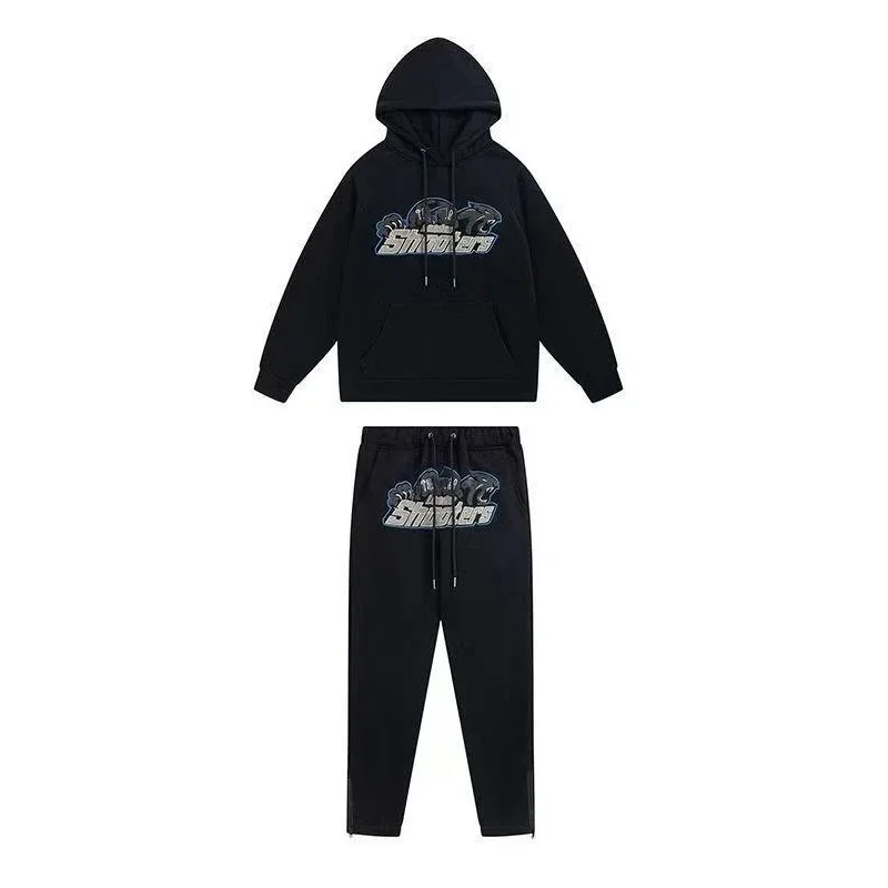 Unknown Brand Strikers Hoodie & Pants Set Black Co-ord Set