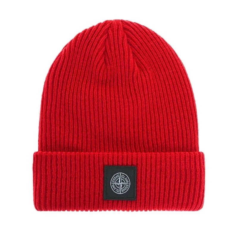 Stone Island 68-15 Red Beanie Hat