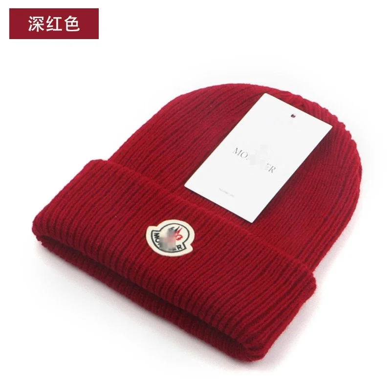 Moncler Deep Red Beanie Hat