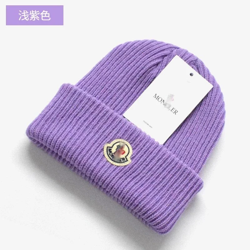 Moncler Light Purple Beanie Hat