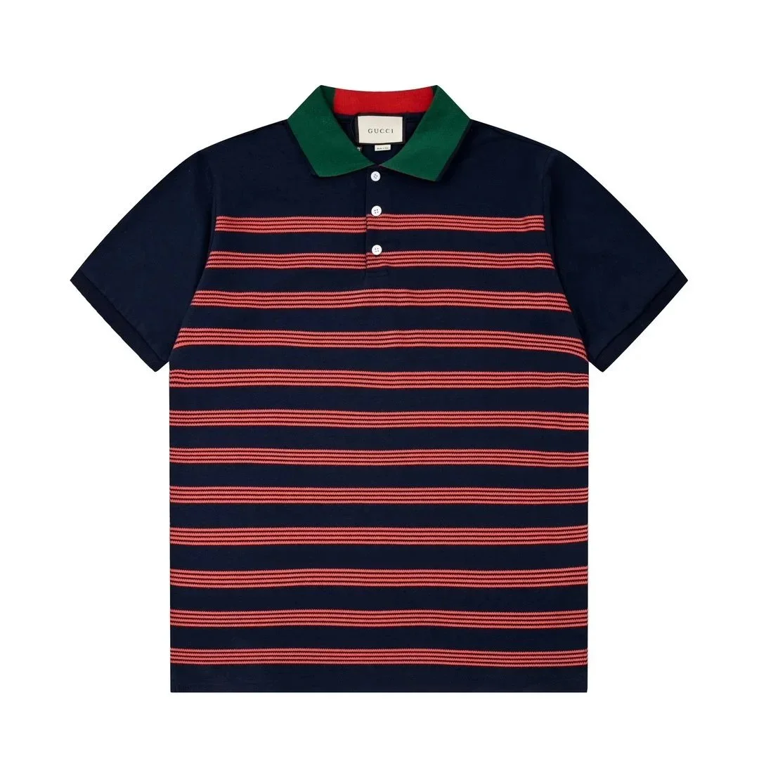Gucci Striped Polo Shirt 20 Black