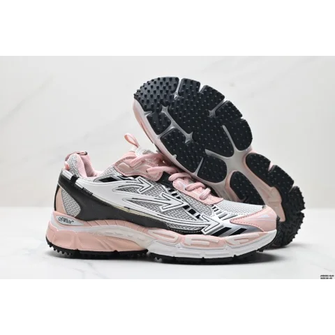 Unisex Grey/Pink Mesh Sneakers with Bold Design