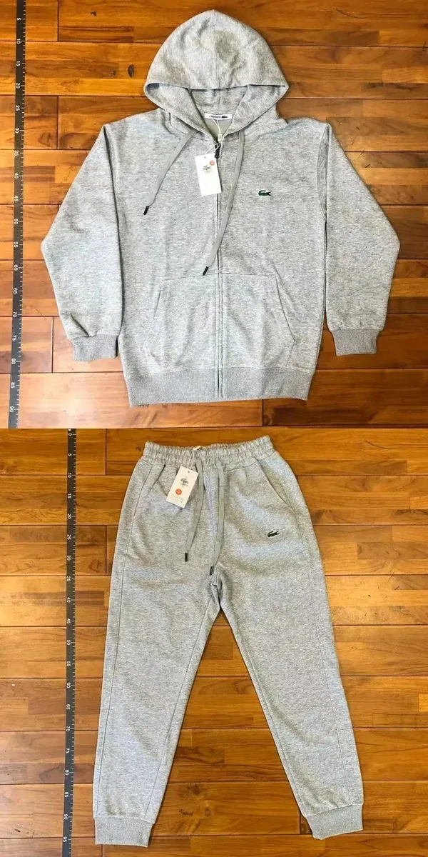 Lacoste Grey Crocodile Tracksuit Set