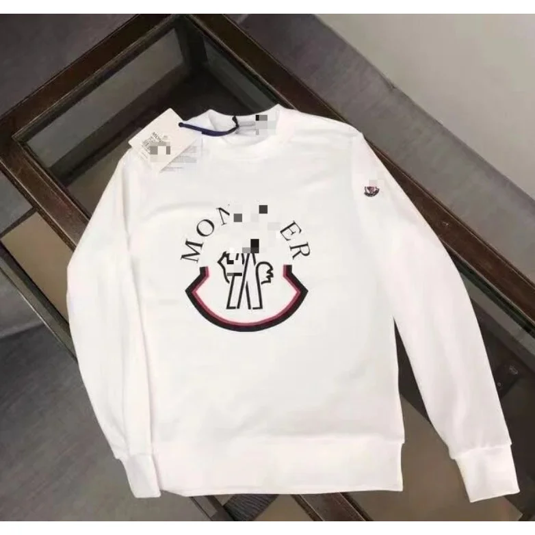 Moncler White Logo Crewneck Sweatshirt