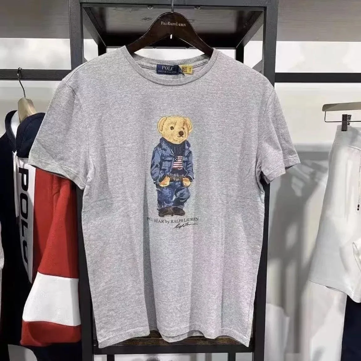 Polo Ralph Lauren Grey Polo Bear T-Shirt