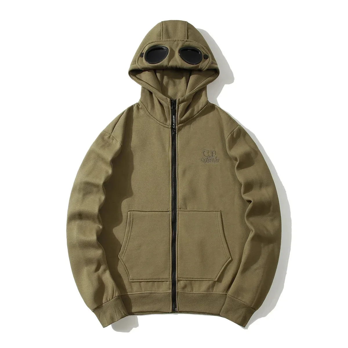 CP Company Goggle Hoodie Olive Green Sweatshirt