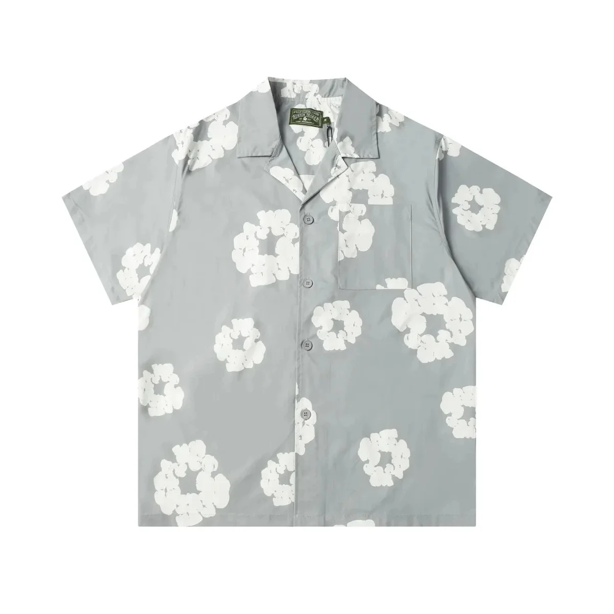 Unisex Cloud Print Short Sleeve Shirt