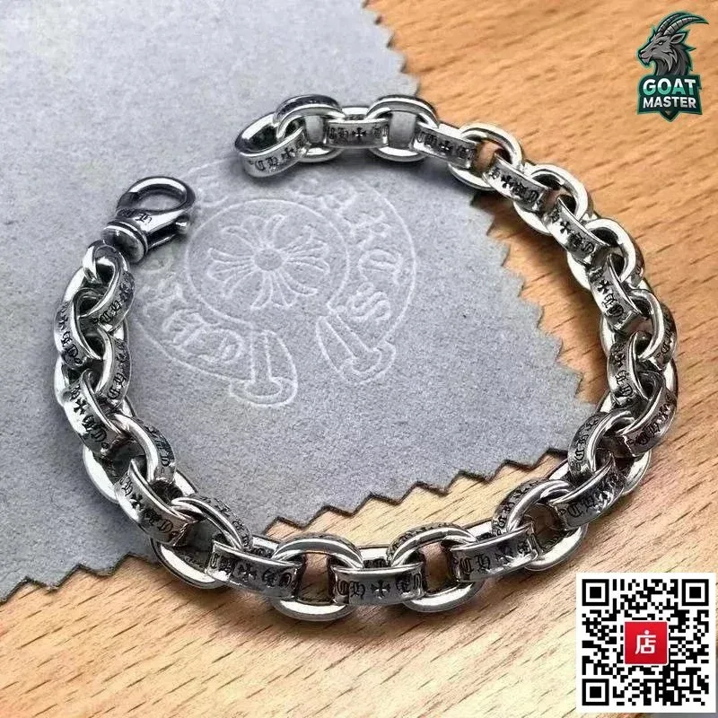 Chrome Hearts CH Cross Link Bracelet Silver Jewelry