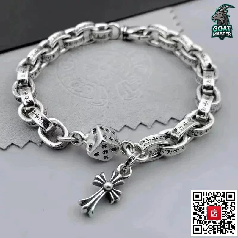 Chrome Hearts CH Cross Silver Bracelet