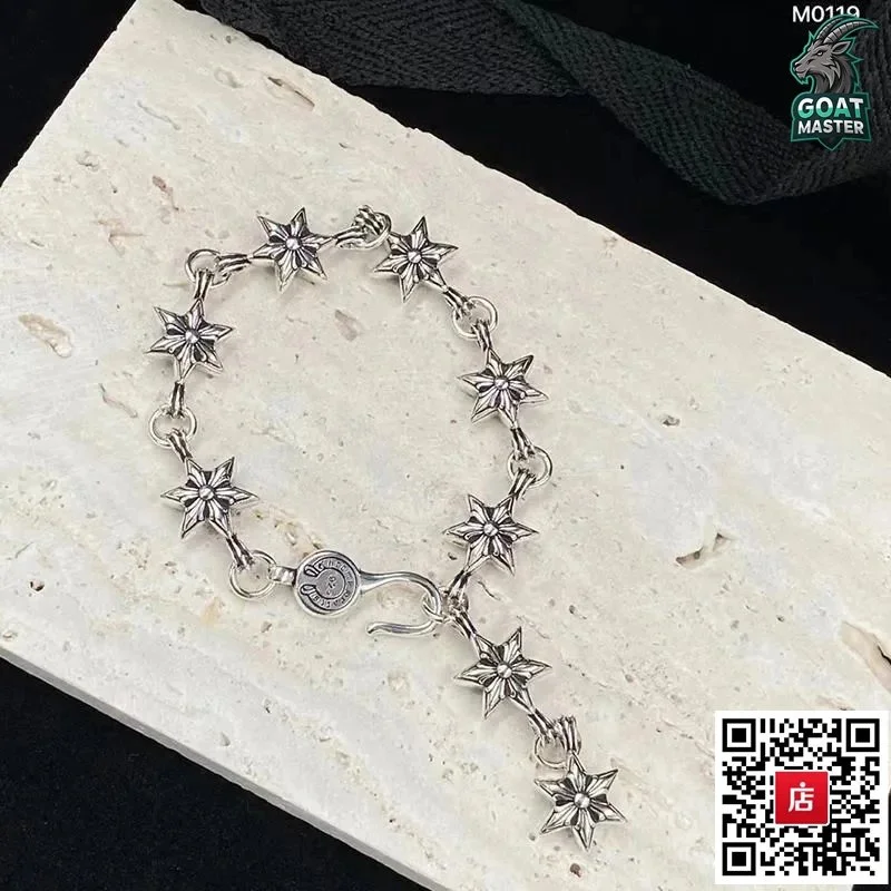 Chrome Hearts CH Cross Star Bracelet Silver Jewelry