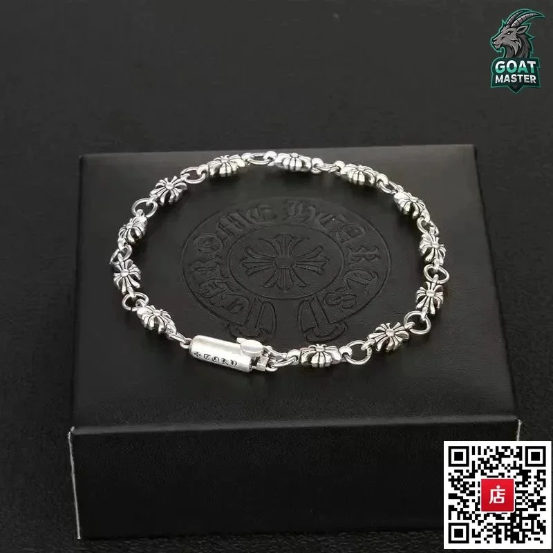 Chrome Hearts CH Cross Silver Bracelet