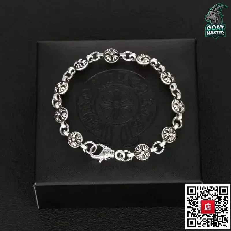 Chrome Hearts CH Cross Silver Bracelet