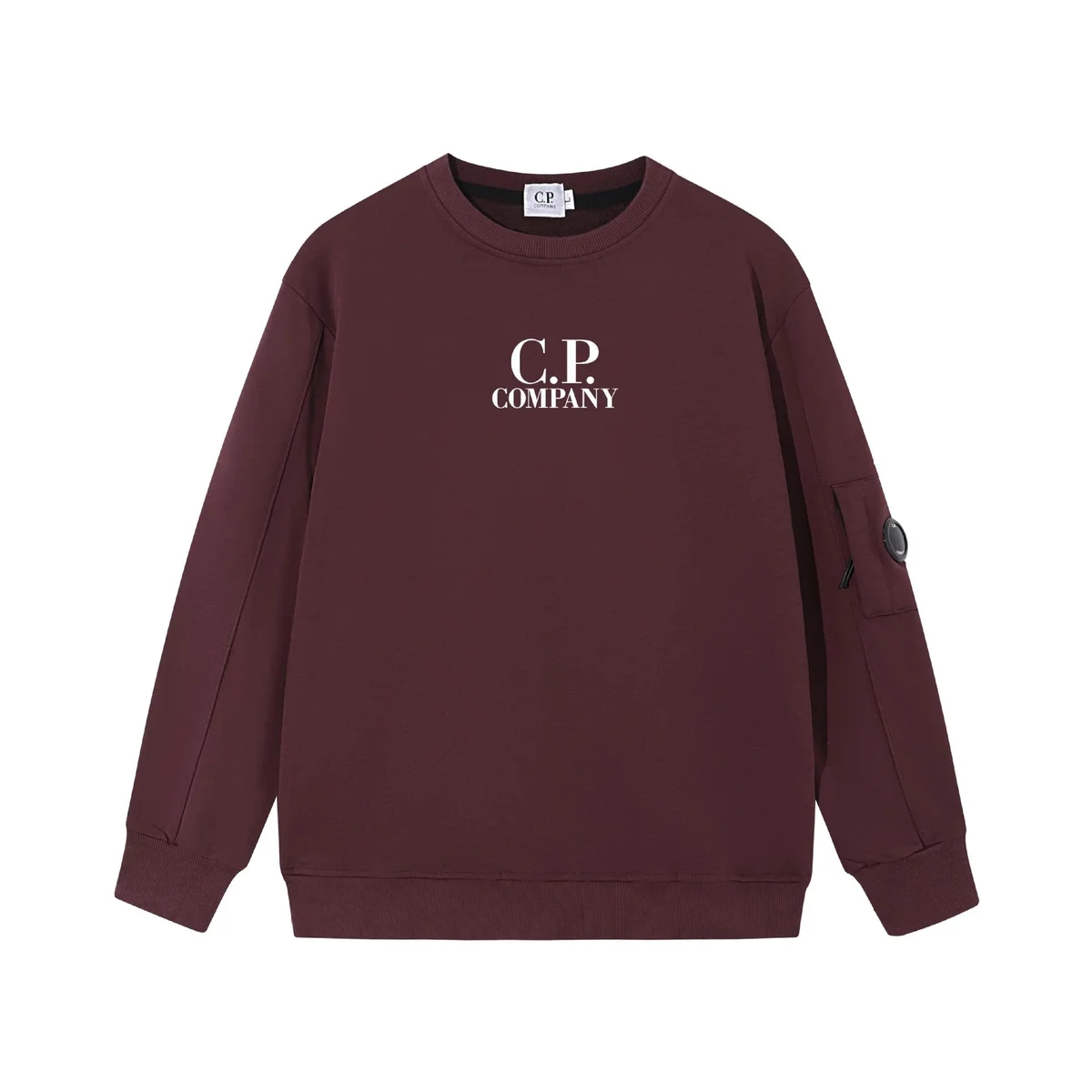 C.P. Company Burgundy Logo Sweatshirt