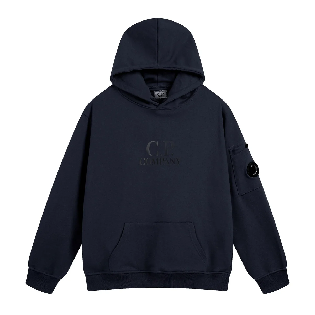 C.P. Company Hoodie Navy Solid Sweatshirt