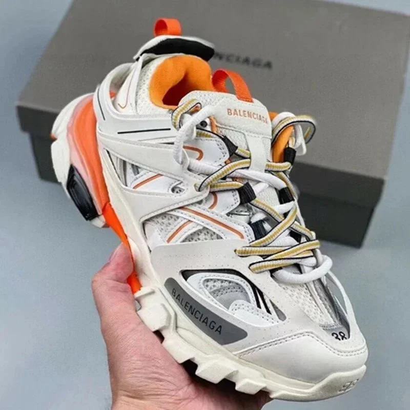 Balenciaga Track 2.0 White/Orange Sneakers