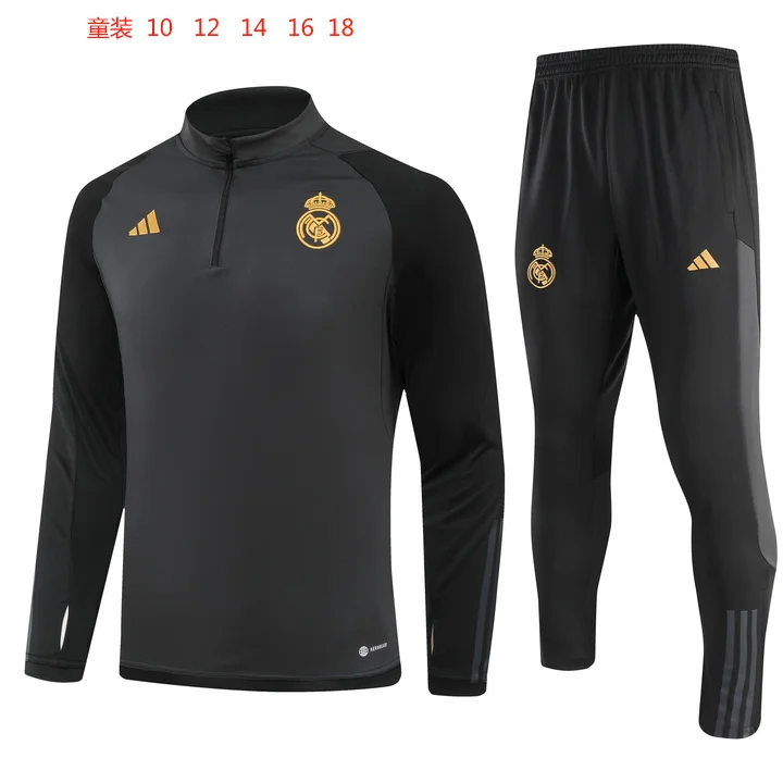 Adidas Real Madrid Black Gold Training Suit