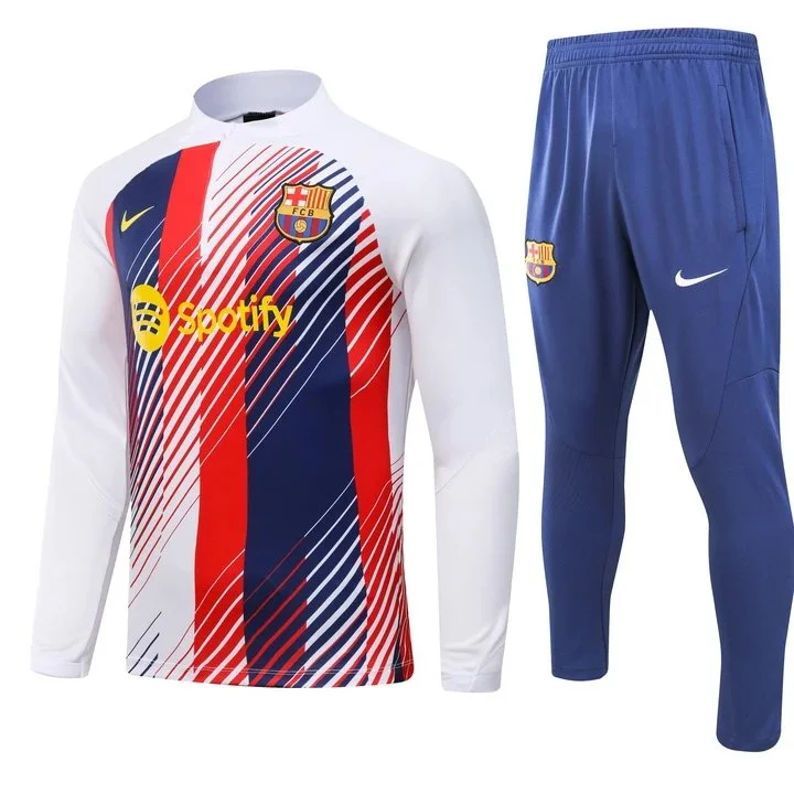 Nike FC Barcelona Training Set White/Blue Tracksuit