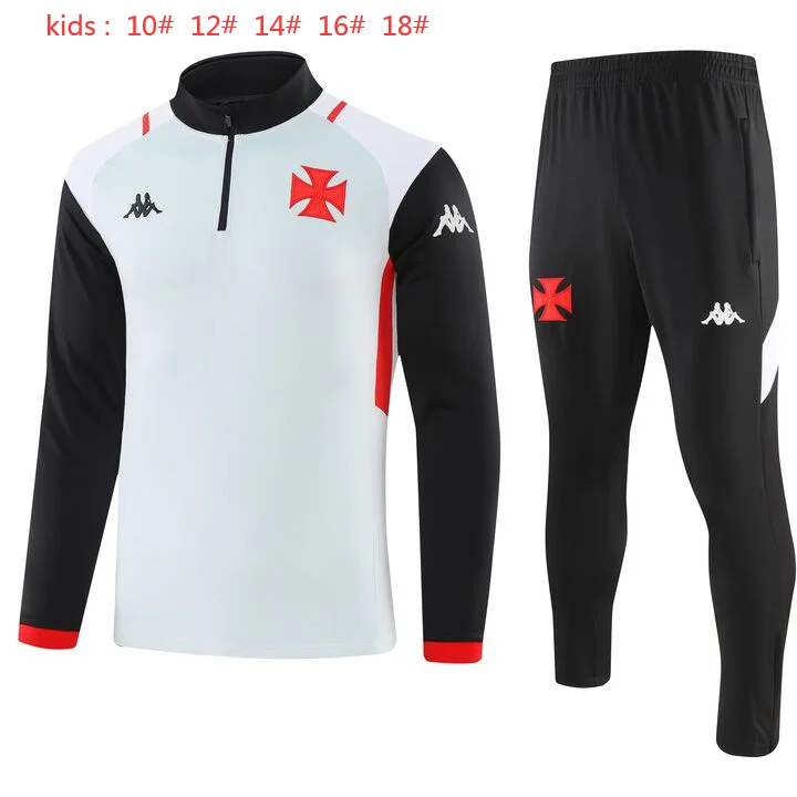 Kappa White/Black Red Cross Kids Tracksuit