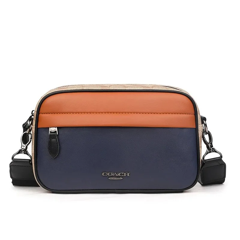 Coach Orange/Blue Colorblock Crossbody Bag