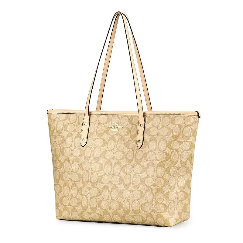 Coach Signature Beige Tote Bag