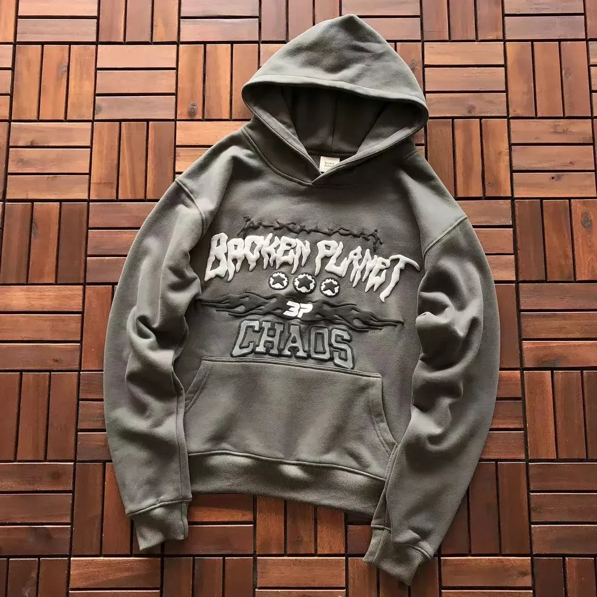 Broken Planet Market Chaos Hoodie Olive
