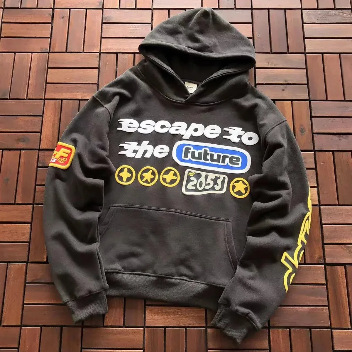 Unisex Dark Grey Escape to the Future Hoodie
