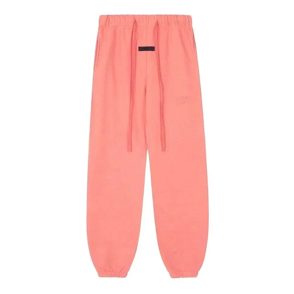 Unisex Peach Solid Sweatpants
