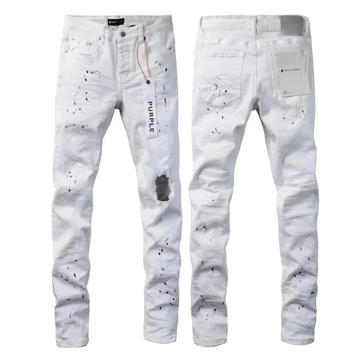 Purple Brand P001 White Splatter Jeans