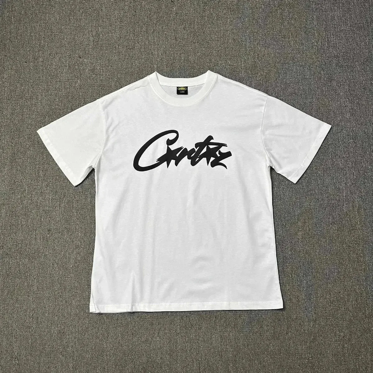 White 'Curtis' Script T-Shirt