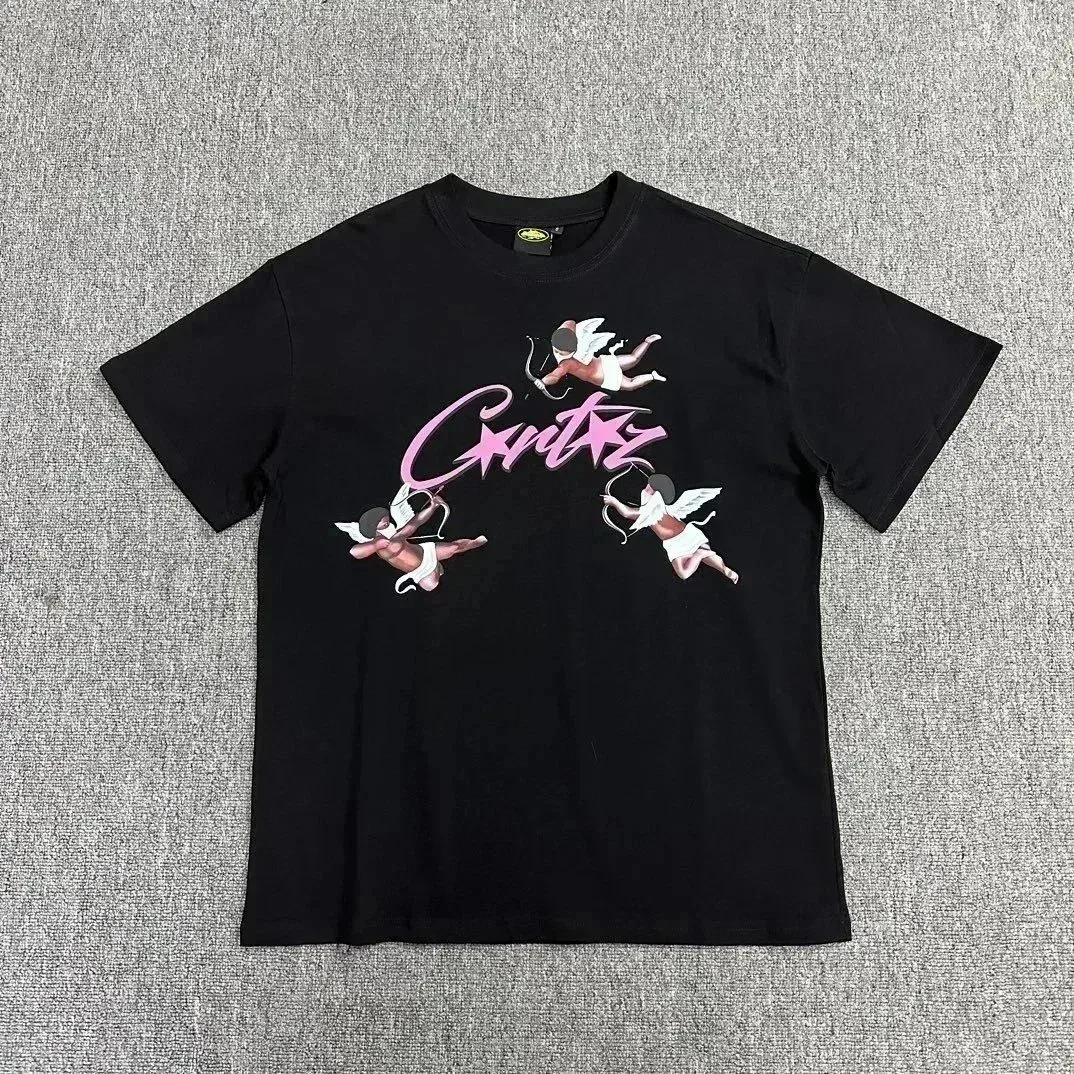 Corteiz Cupid Print Black T-Shirt