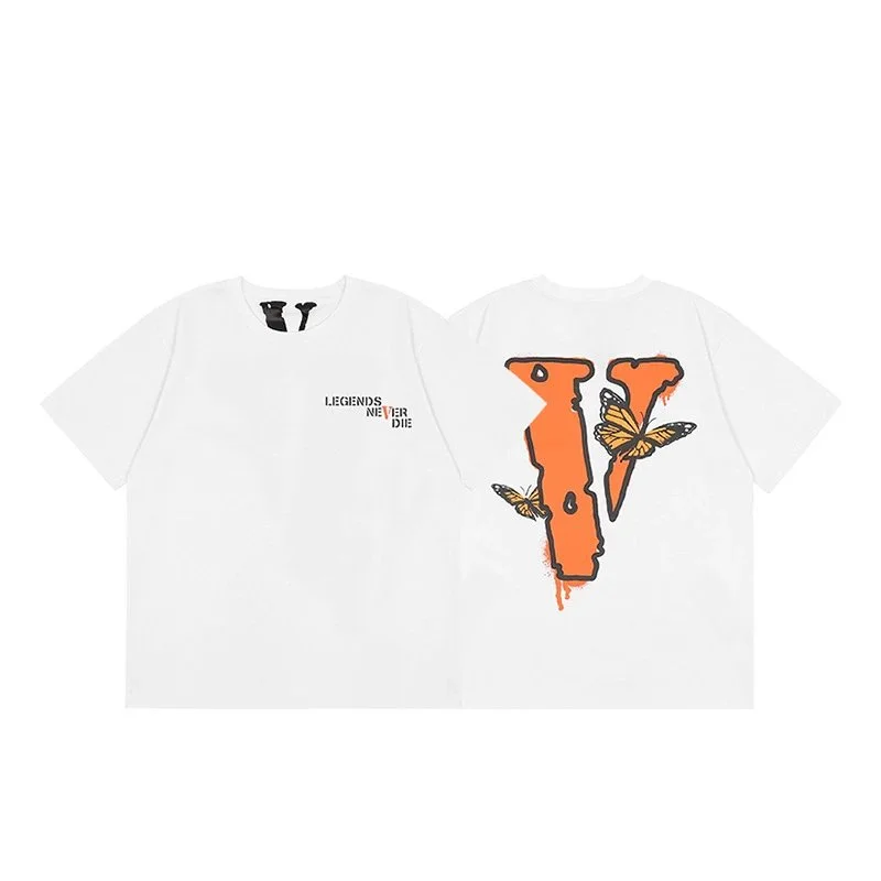 Unisex White 'LEGENDS NEVER DIE' Butterfly T-Shirt