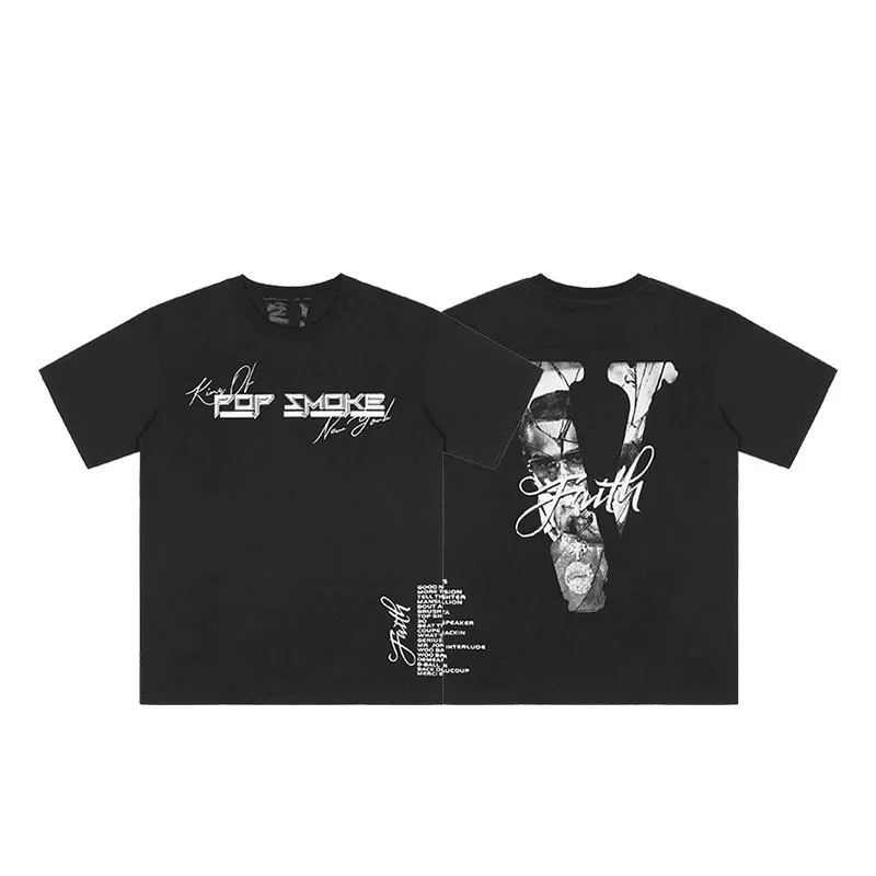 Vlone Pop Smoke New York Black T-Shirt