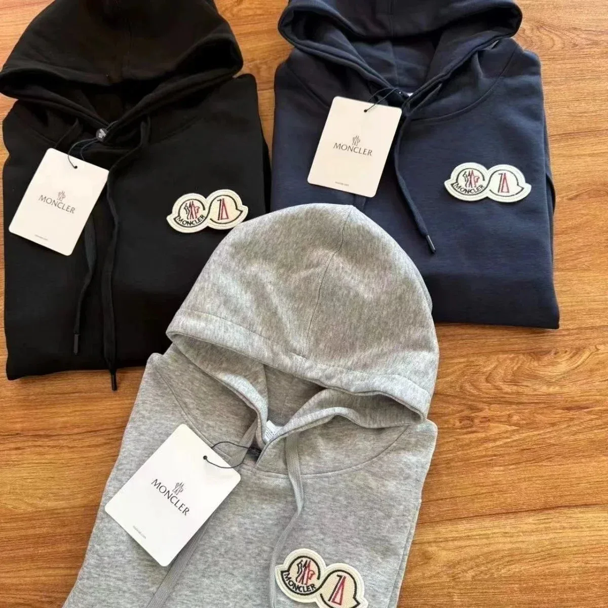 Moncler Hoodie Black Fleece Pullover