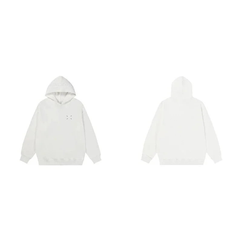 Unisex White Solid Hoodie BB-12