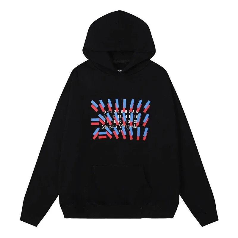 Maison Margiela Black Red/Blue Graphic Hoodie