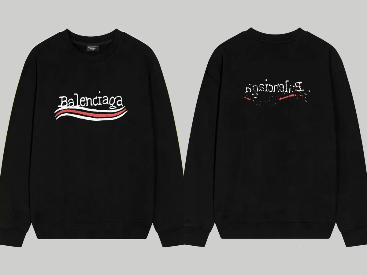 Balenciaga Black Logo Crewneck Sweatshirt
