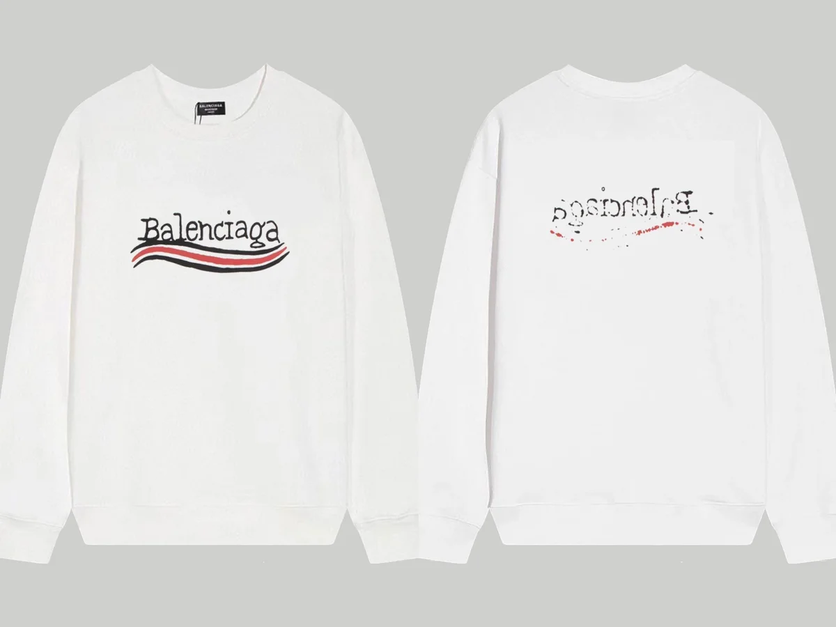 Balenciaga White Logo Sweatshirt