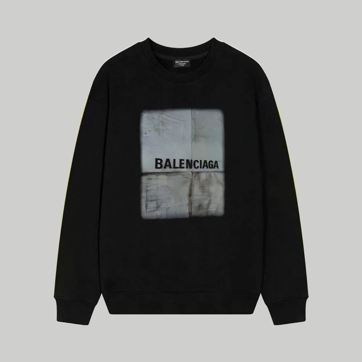 Balenciaga Black Logo Print Sweatshirt