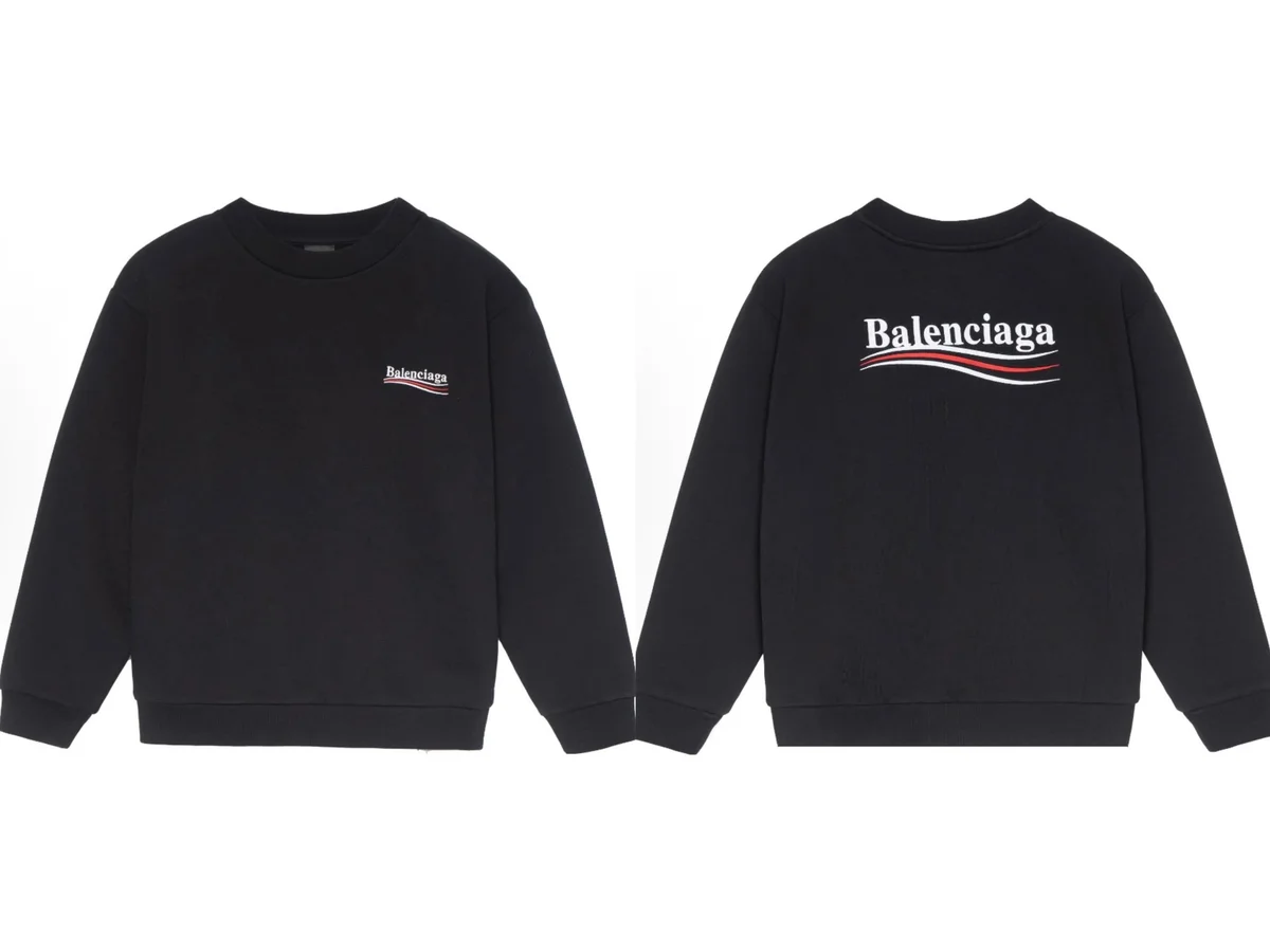 Balenciaga Black Logo Crewneck Sweatshirt